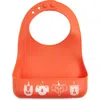 Bella Tunno Party Animals Little Bites Bib In Orange