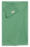 Bella Tunno Rib Swaddle Blanket & Hat Set In Green