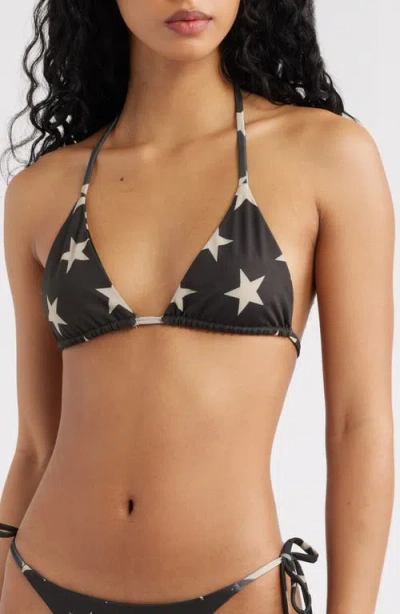 Bella Venice Belle Star Triangle Bikini Top In Black