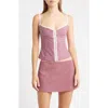 Bella Venice Caroline Stripe Camisole In Pink