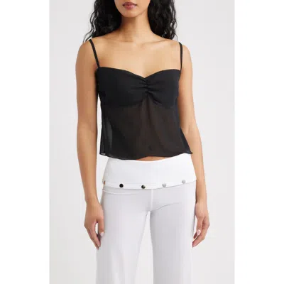 Bella Venice Claire Chiffon Camisole In Black