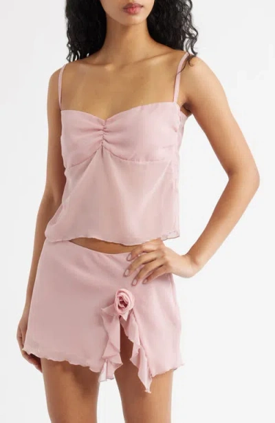 Bella Venice Claire Chiffon Camisole In Pink