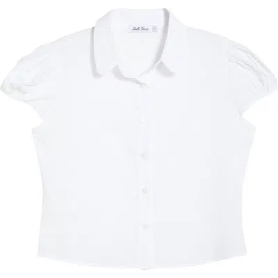 Bella Venice Eloise Cotton Button-up Top In White