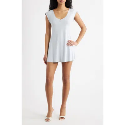 Bella Venice Georgia Deep V-neck Minidress In Brown