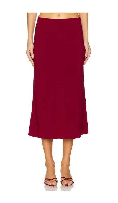Bella Venice Jessie Slip Skirt In Red