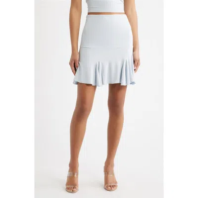 Bella Venice Margot Godet Hem Miniskirt In Blue