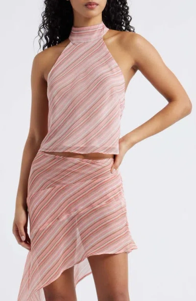 Bella Venice Piper Halter Top In Pink