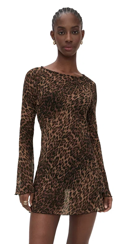 Bella Venice The Britain Dress Leopard In Brown