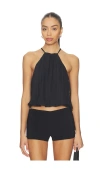 Bella Venice The Brynn Halter Top In Black