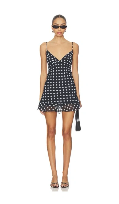 Bella Venice The Butterfly Dress In Black & White Dot