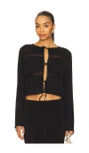 Bella Venice The Camille Top In Black