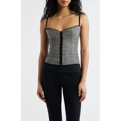 Bella Venice The Caroline Leopard Corset Top In Multi