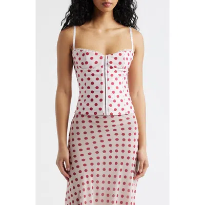 Bella Venice The Caroline Polka Dot Corset Top In Multi
