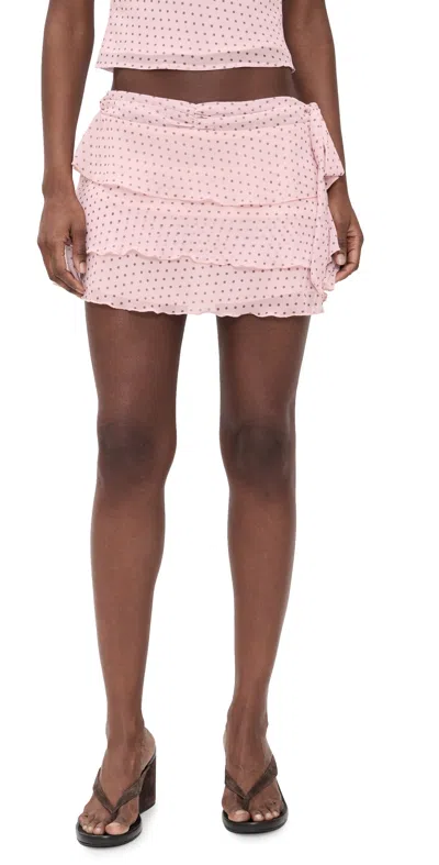 Bella Venice The Emma Skirt Pink And Black Dot