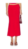 Bella Venice The Jessie Slip Maxi Skirt In Red