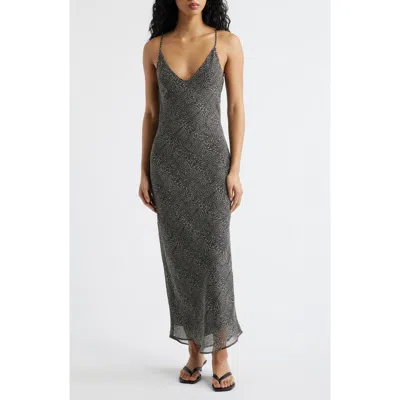 Bella Venice The Jordan Leopard Print Slipdress In Black