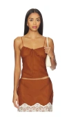 Bella Venice The Josephine Camisole In Brown