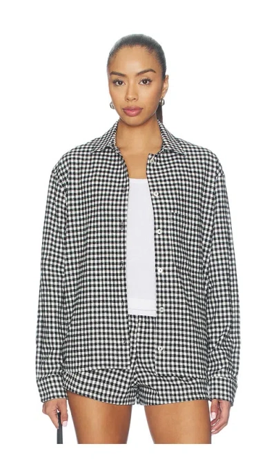 Bella Venice The Olive Flannel In Black