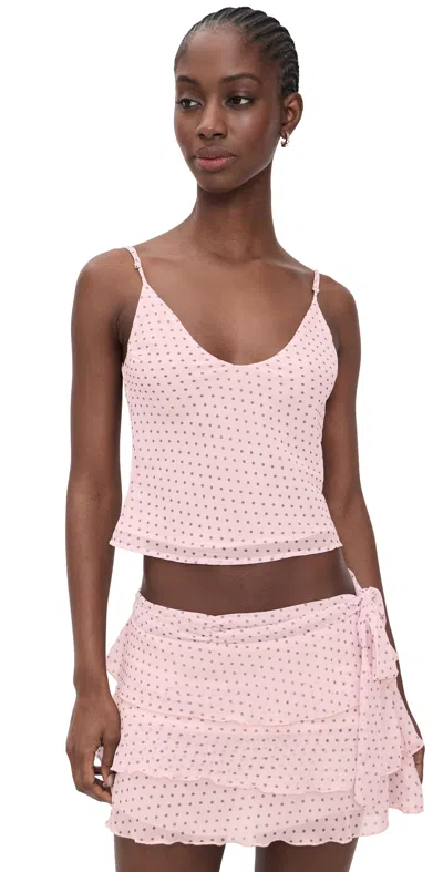 Bella Venice The Sila Top Pink And Black Dot