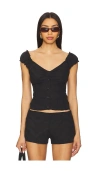 Bella Venice The Stephanie Top In Black