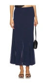 Bella Venice The Vienna Slip Skirt In Navy