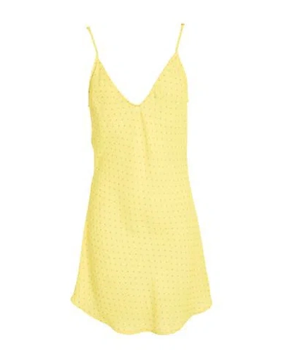 Bella Venice Woman Mini Dress Yellow Size M Polyester In White