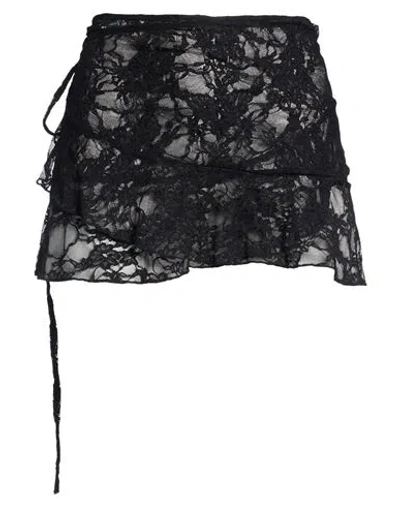Bella Venice Woman Mini Skirt Black Size M Nylon, Polyester, Elastane