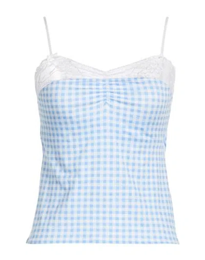 Bella Venice Woman Top Sky Blue Size M Polyester, Elastane