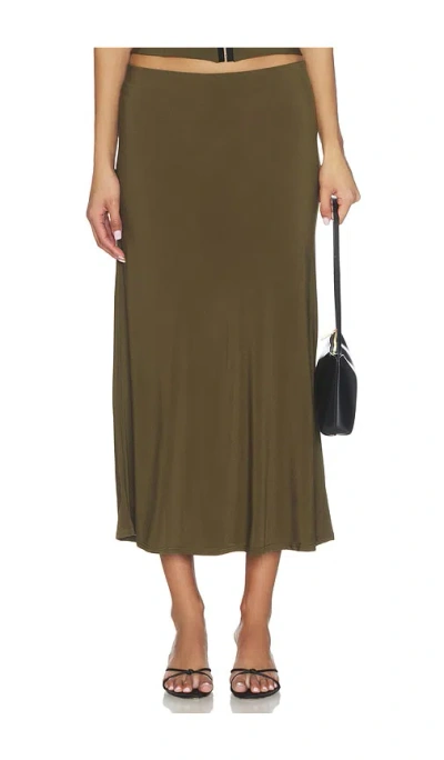 Bella Venice X Revolve Jessie Slip Skirt In Green