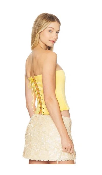 Bella Venice X Revolve Jolie Corset In Butter Yellow