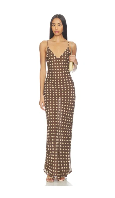 Bella Venice X Revolve Jordan Long Dress In Brown
