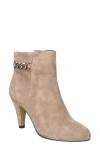 Bella Vita Agnes Bootie In Taupe Kidsuede Leather