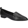 Bella Vita Aless Womens Laceless Leather Flat Shoes In Black Leather