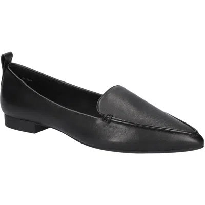 Bella Vita Aless Womens Laceless Leather Flat Shoes In Black Leather