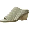 Bella Vita Alivia Womens Slip On Woven Mule Sandals In White