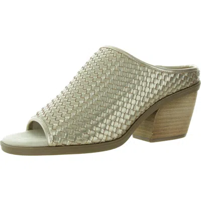 Bella Vita Alivia Womens Slip On Woven Mule Sandals In White