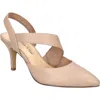 Bella Vita Arabella Slingback Pointed Toe Pump In Nude Leather