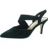 Bella Vita Arabella Womens Leather Pointed Toe Slingback Heels In Blue