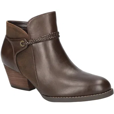 Bella Vita Audrina Womens Cushioned Footbed Faux Leather Chelsea Boots In Brown