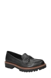 Bella Vita Avalon Lug Sole Loafer In Black