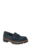 Bella Vita Avalon Lug Sole Loafer In Blue