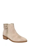 Bella Vita Beatrice Womens Block Heel Faux Suede Ankle Boots In Almond Kidsuede Leather