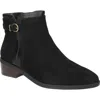 Bella Vita Beatrice Womens Block Heel Faux Suede Ankle Boots In Black Kidsuede Leather