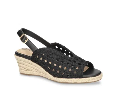 Bella Vita Bethany Espadrille Wedge Sandal In Black