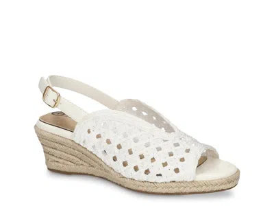 Bella Vita Bethany Espadrille Wedge Sandal In White