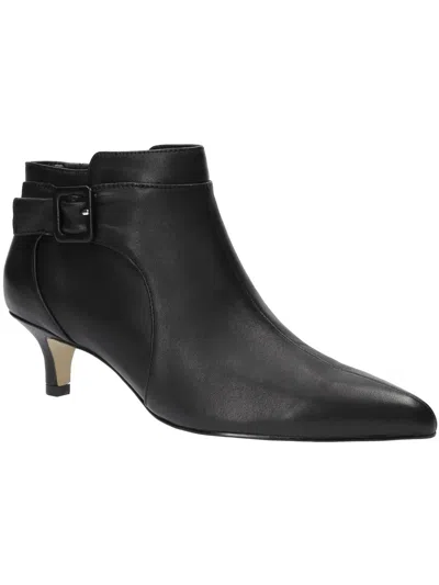 Bella Vita Bindi Womens Suede Zipper Booties In Black