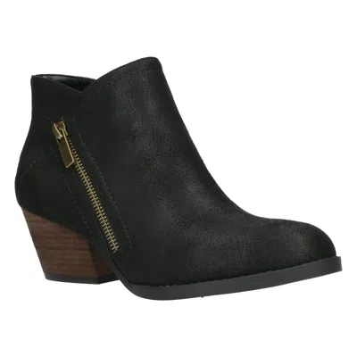 Bella Vita Bobbi Boots Women's Black Side Zip Almond Toe Ankle Bootie Lion632