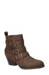 Bella Vita Bowie Buckle Strap Bootie In Brown