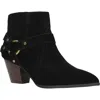 Bella Vita Bronx Womens Suede Pointed Toe Booties In Black