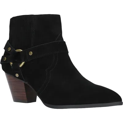 Bella Vita Bronx Womens Suede Pointed Toe Booties In Black
